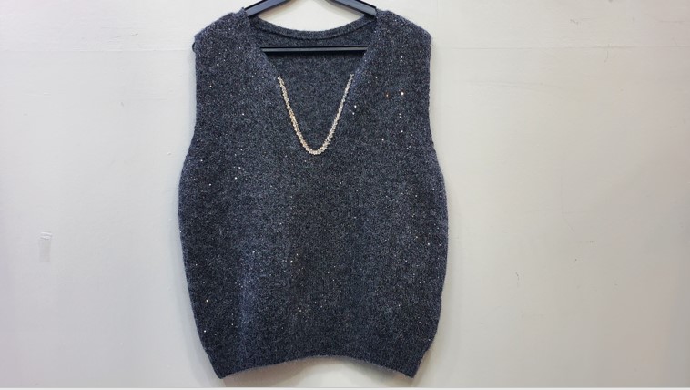 비즈브이조끼(그레이)