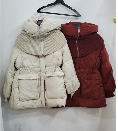 니트케이프오리털후드패딩