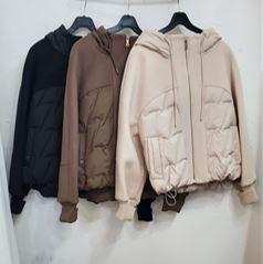 울배색후드패딩