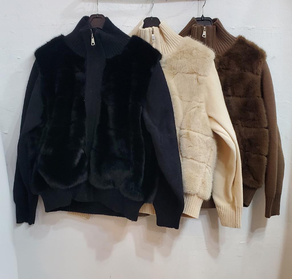밍크골지시보리자켓