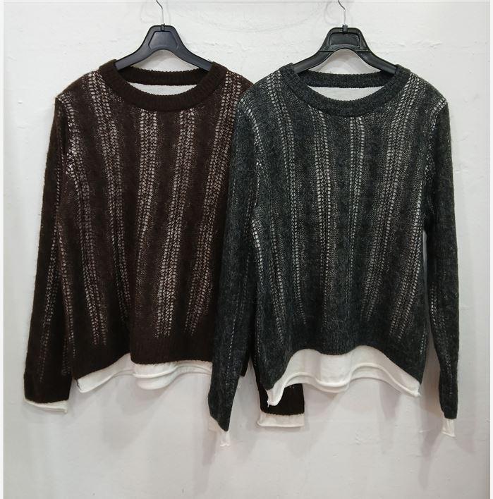 시스루라운드니트