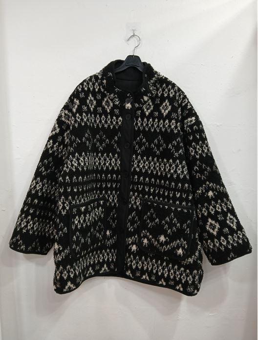 양면다이아몬드양털카라자켓