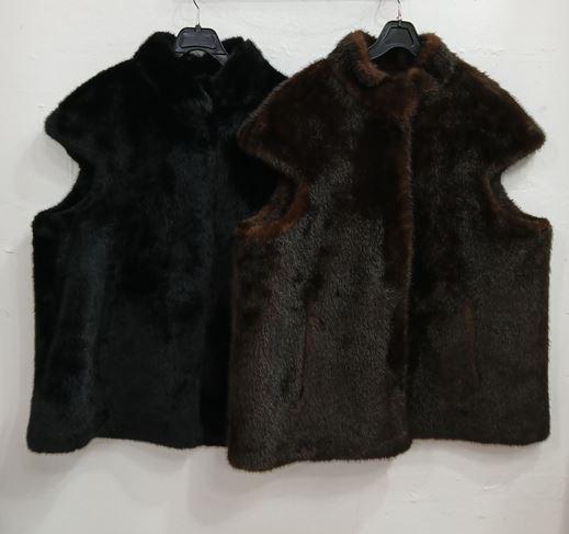 소매드롭하이넥밍크조끼