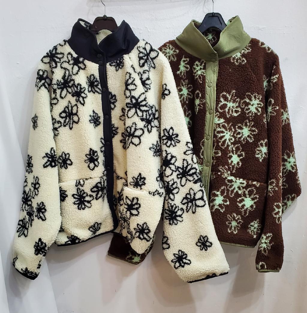 뽀글이점퍼(1버젼/블랙꽃)