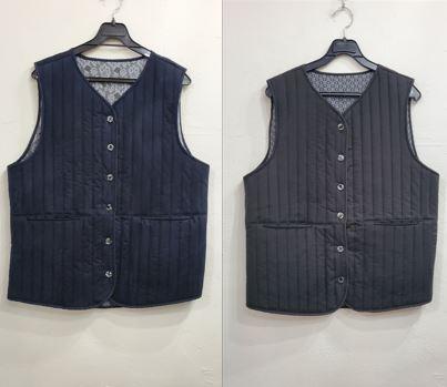 누빔주름포켓조끼