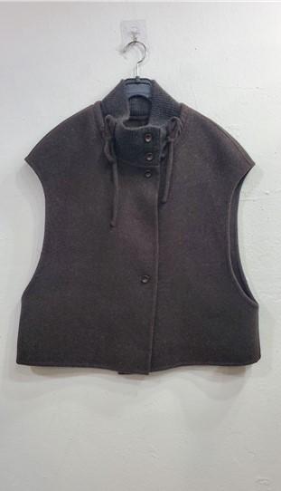 하이넥골지니트핸드메이드조끼