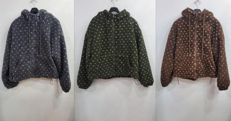 눈송이뽀글이후드집업자켓