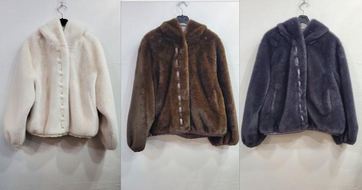 레자라인밍크후드자켓