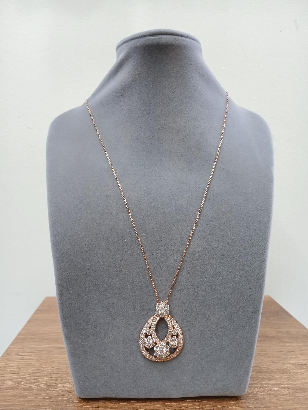 물방울큐빅 목걸이