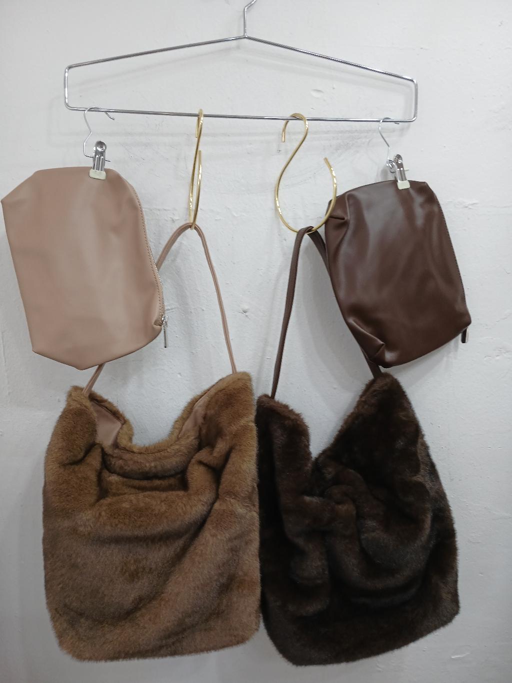 밍크리얼레더손잡이가방