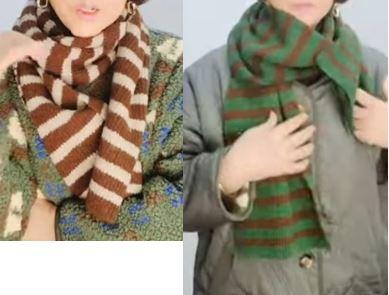 배색스트라이프머플러