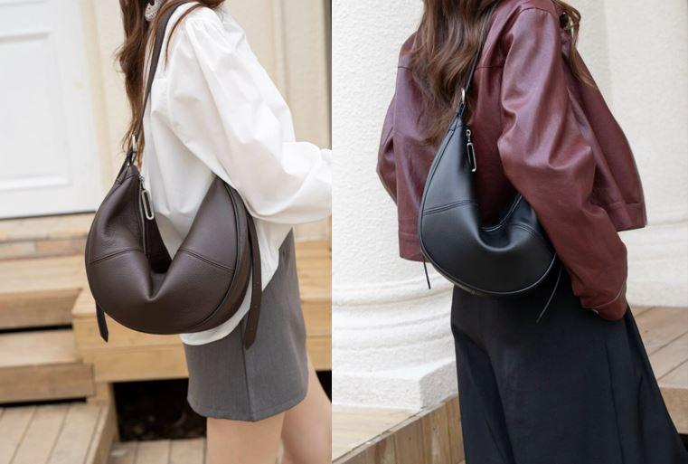 소가죽반달가방