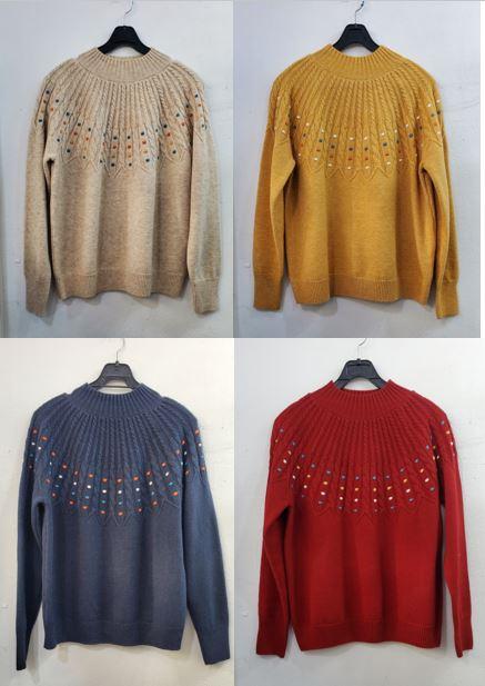 폼폼꽈배기니트