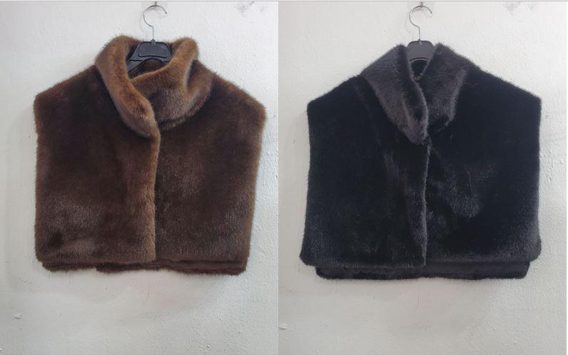 (캐스카장식)하이넥카라페이크퍼밍크조끼