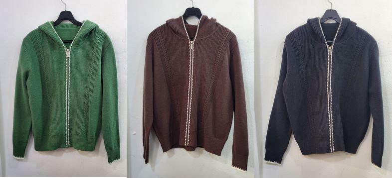 스티치꽈배기후드집업니트가디건