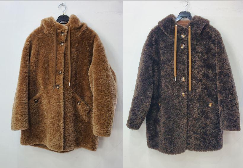 양털후드롱코트