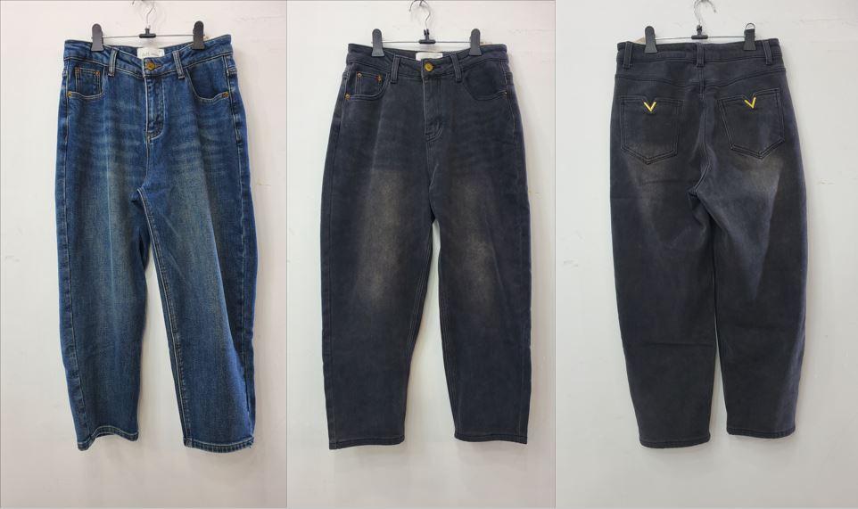 기모골드브이배기청바지