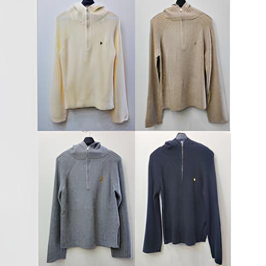 골지후드지퍼니트