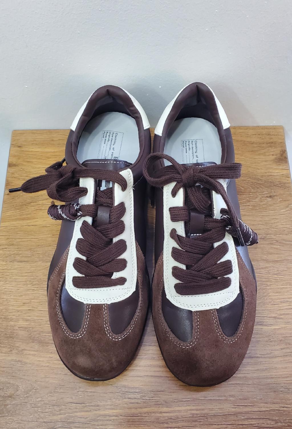 천연가죽배색신발