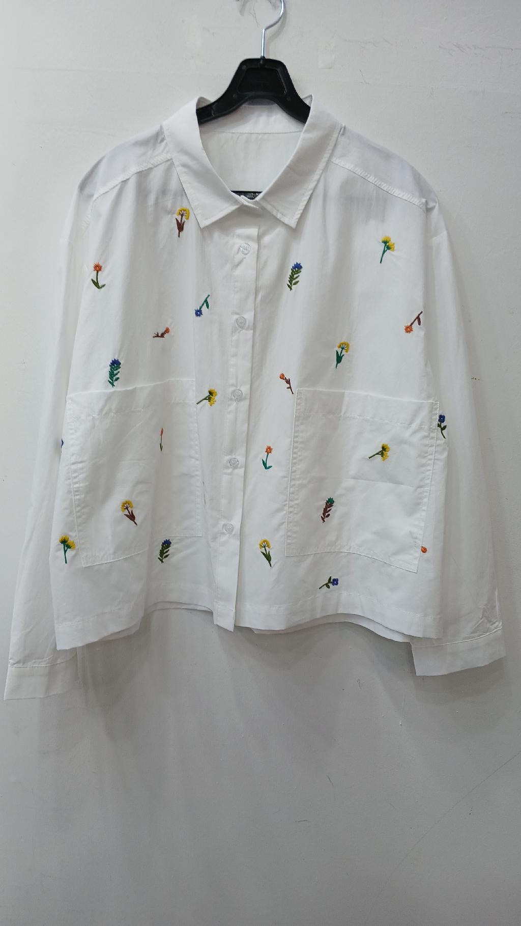 양포켓꽃자수셔츠