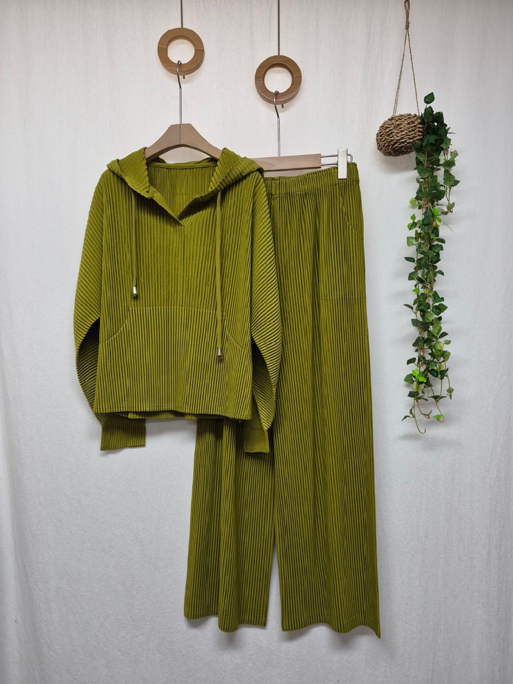 주름후드바지셋업