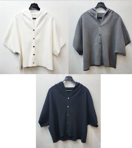 6부가오리니트후드가디건