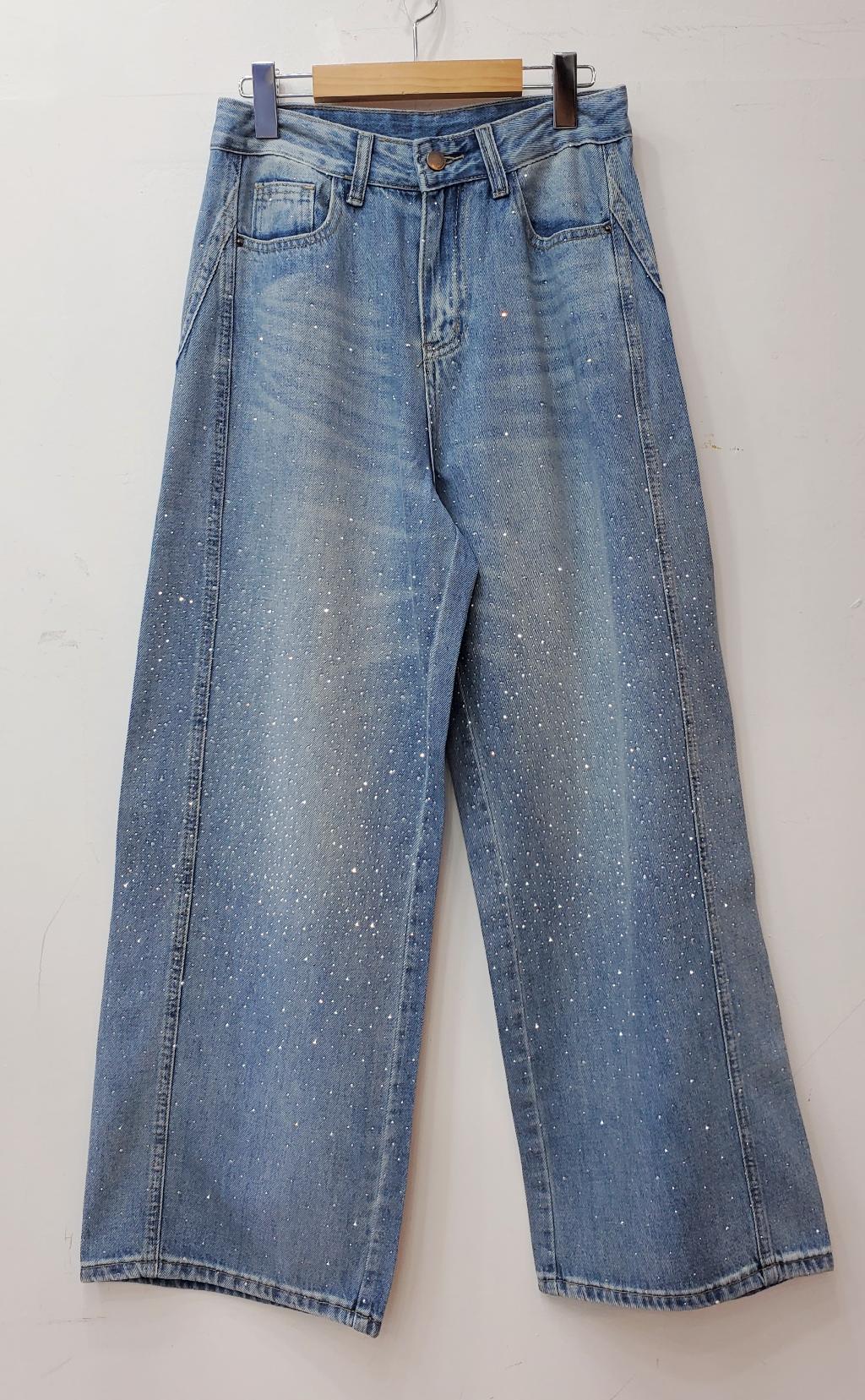 핫피스화려절개청바지(허리밴드없음)