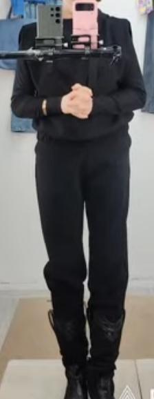 세트)아일렛후드조끼+기모조거바지(블랙)