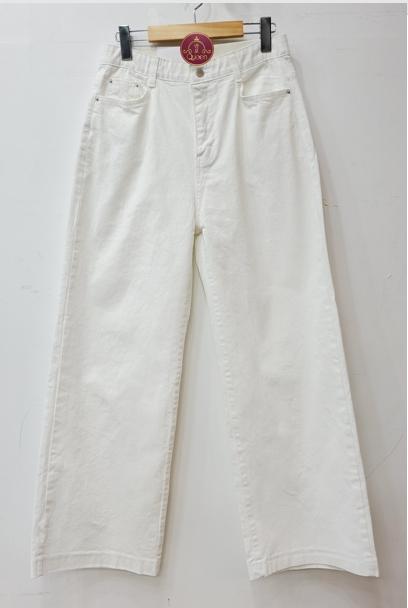 화이트빽바지(면스판화이트데님통바지)