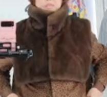 싸개후크하이넥밍크조끼(브라운)