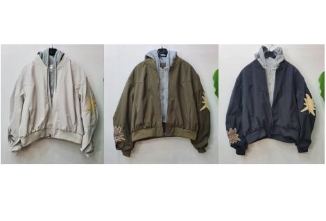 이중지퍼패치후드점퍼