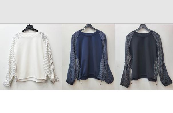 소매턱스트라이프배색