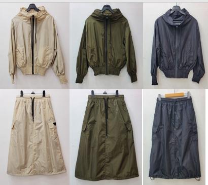 삼각마크자켓치마셋업(멜란지합포+프라다원단