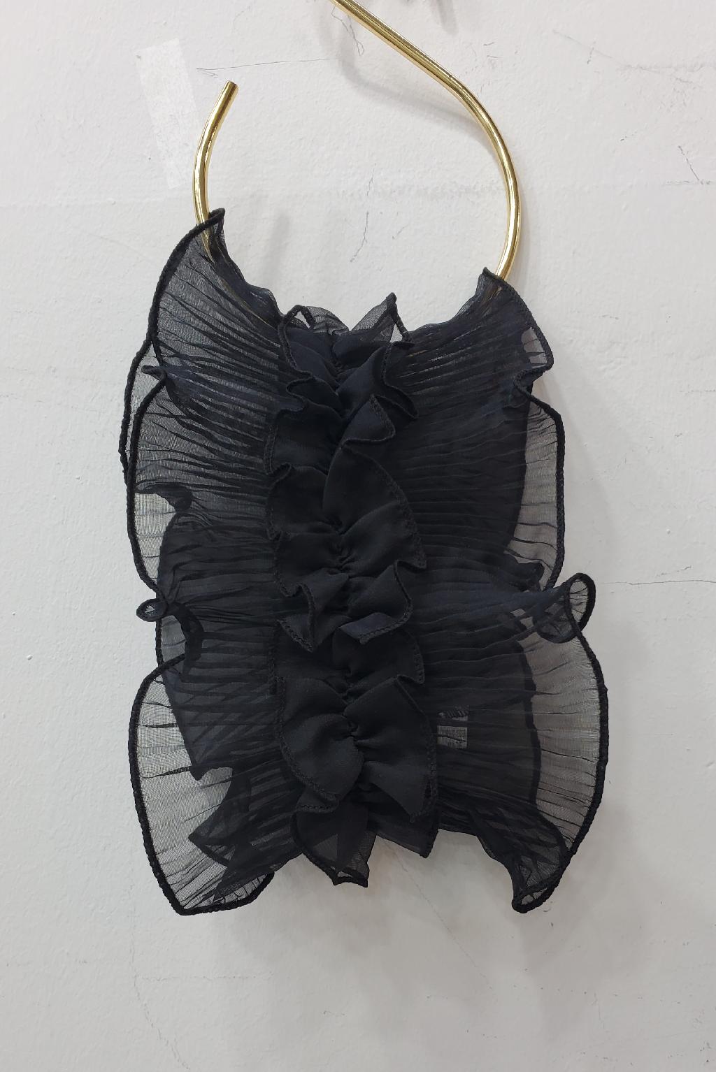 주름목스카프(블랙)2장