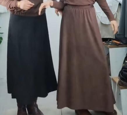 206스판스웨이드치마