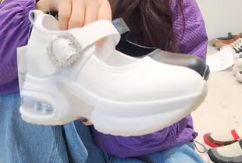 207-5번)P561큐빅버클키높이운동화