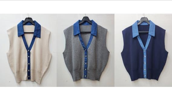 청카라실버단추니트조끼