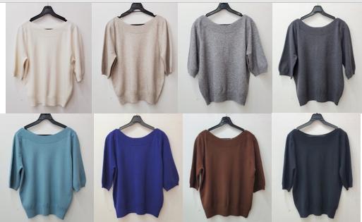 5부소매보트넥니트(8가지색상)(~88)