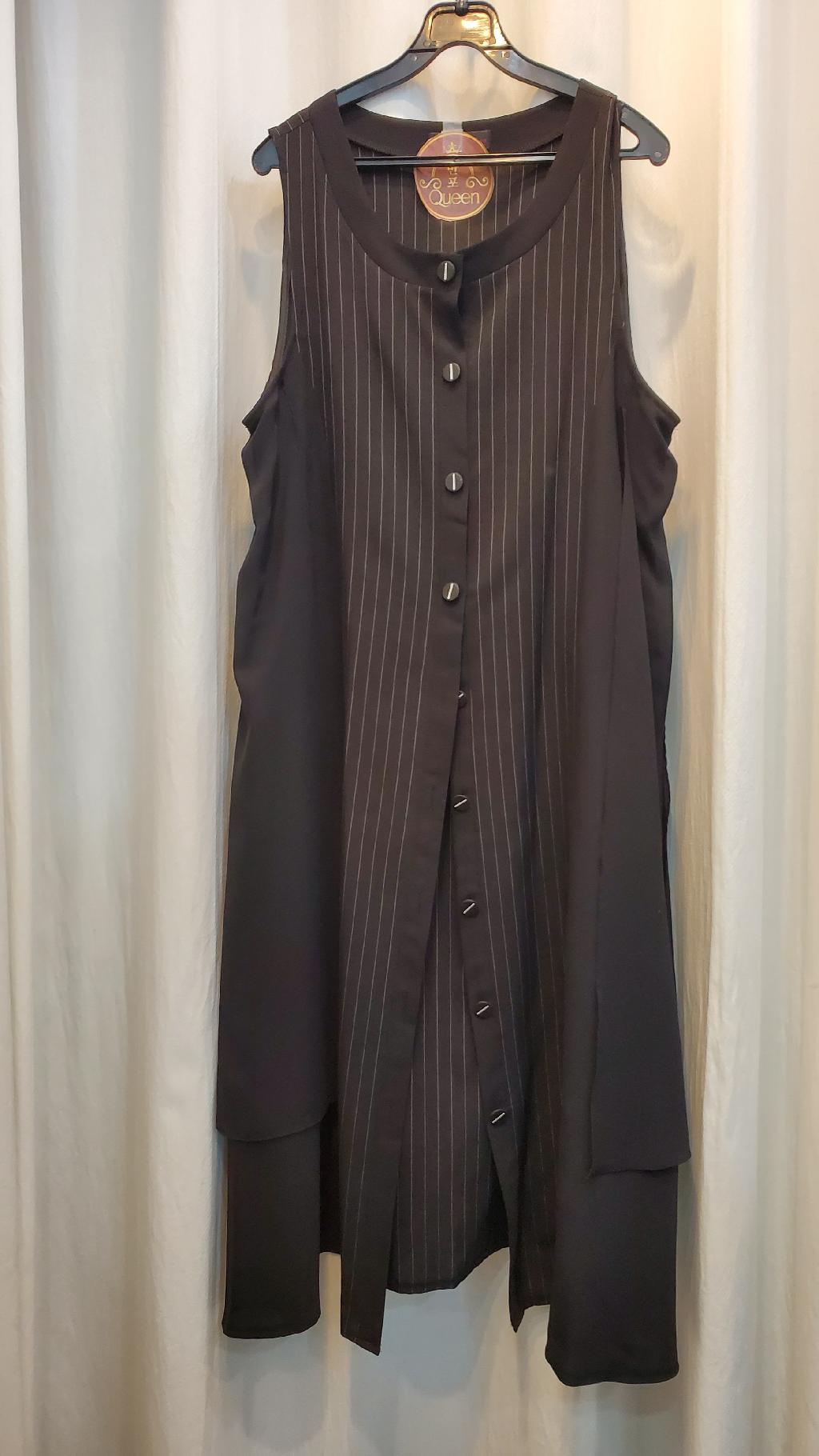 스트라이프배색조끼겸원피스