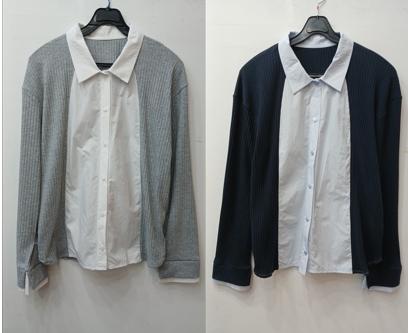 남방배색골지니트