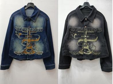 레터링패치청자켓