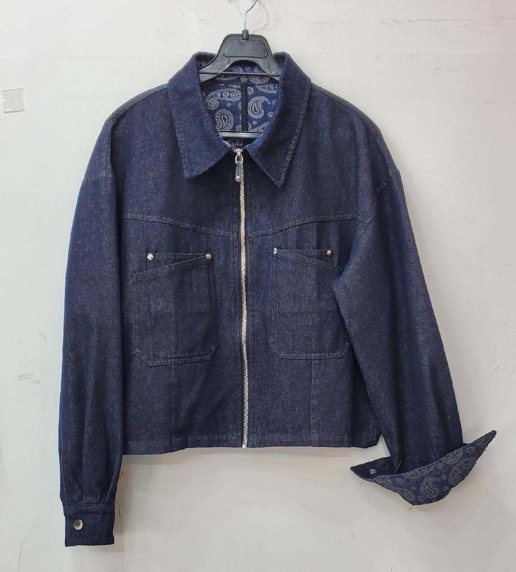 페이즐배색청자켓