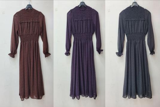 꽃스모크주름원피스