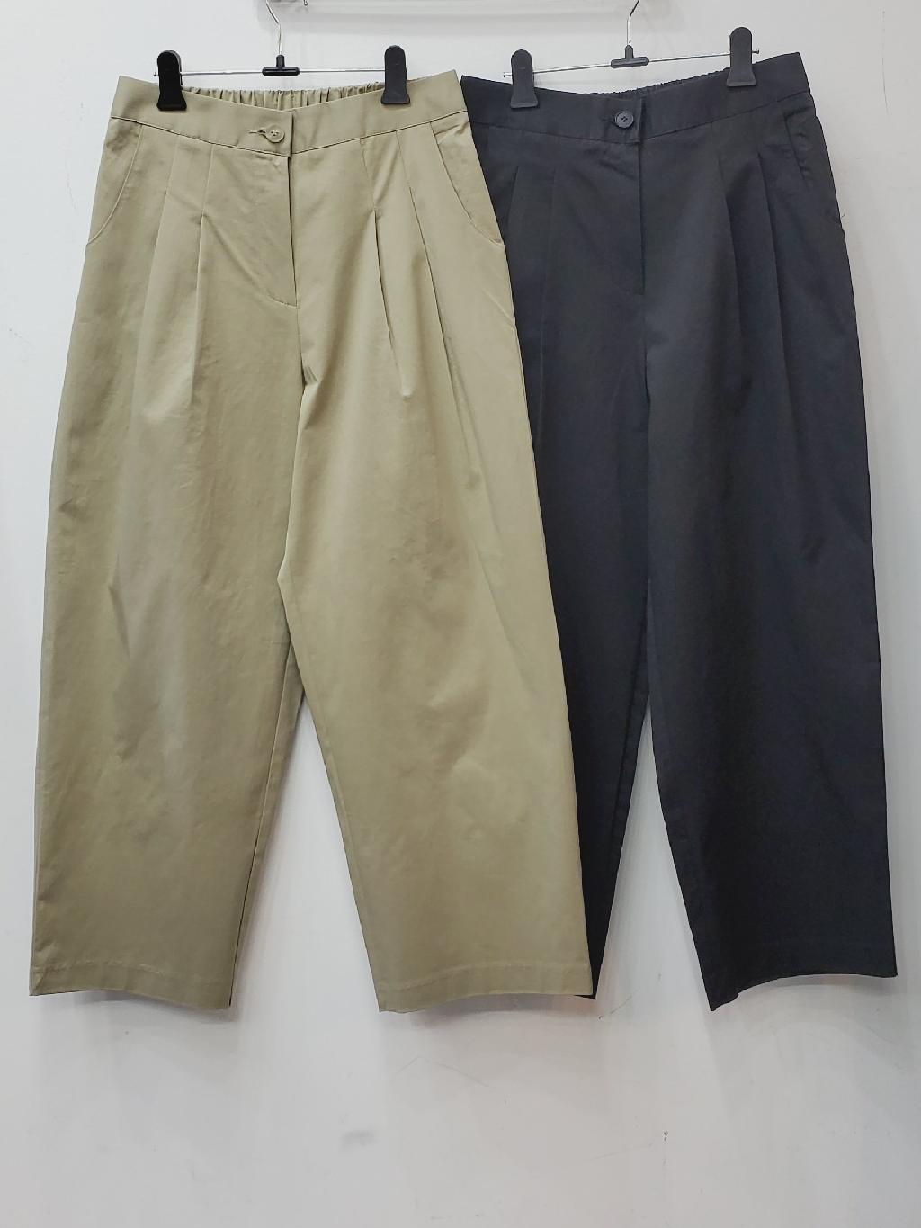 앞두주름면배기바지