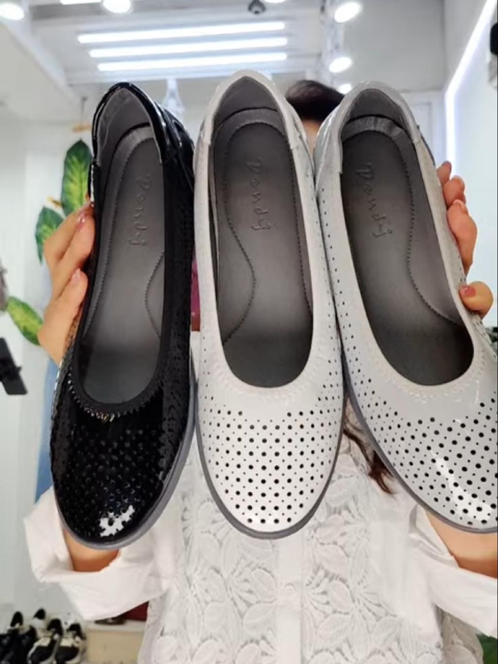 321-2번)DN2302가죽펀칭애나멜신발