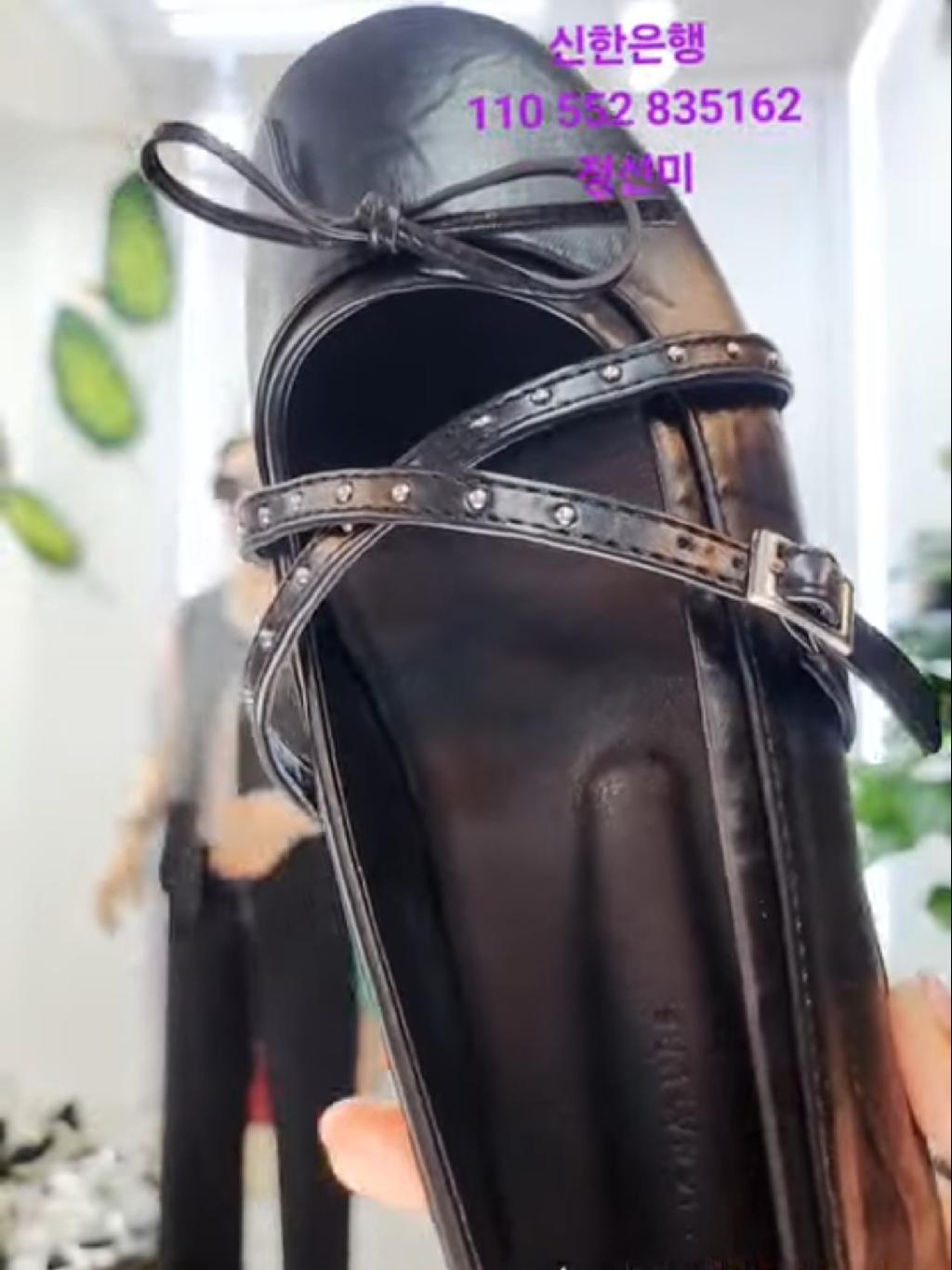 321-10번)ST639끈찡가죽발레슈즈