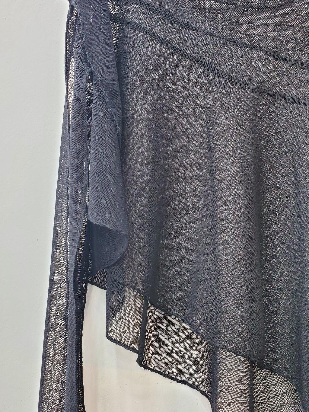 2번)도트망사랩스커트(댄스)