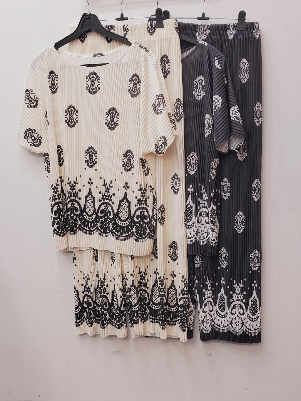 에스닉플리츠바지셋업