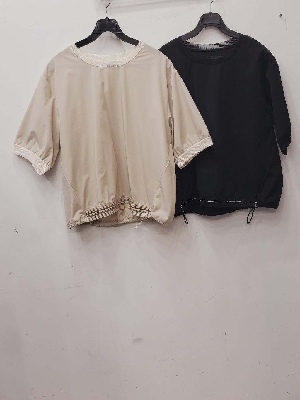 스판시보리블라우스